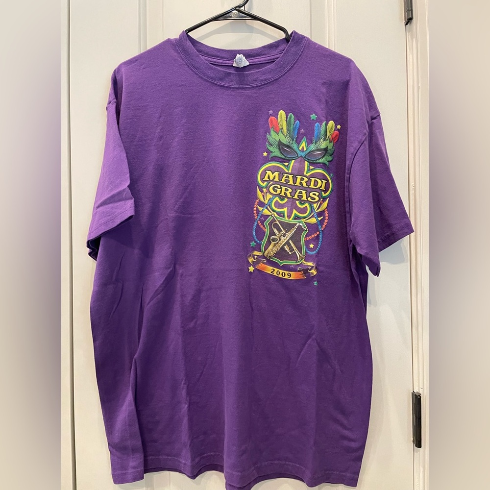 XL MARDI GRAS 2009 purple tshirt New Orleans